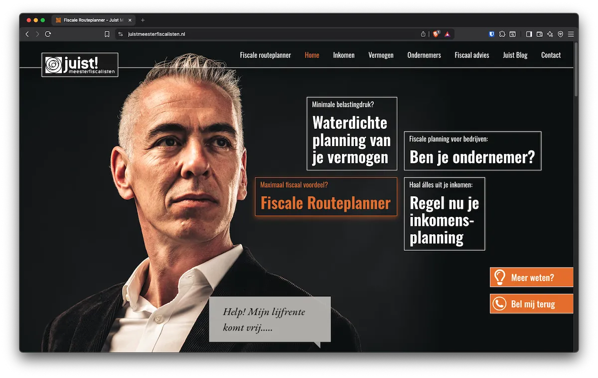 Juist Meesterfiscalisten – WordPress Website met Social Media Automatisering
